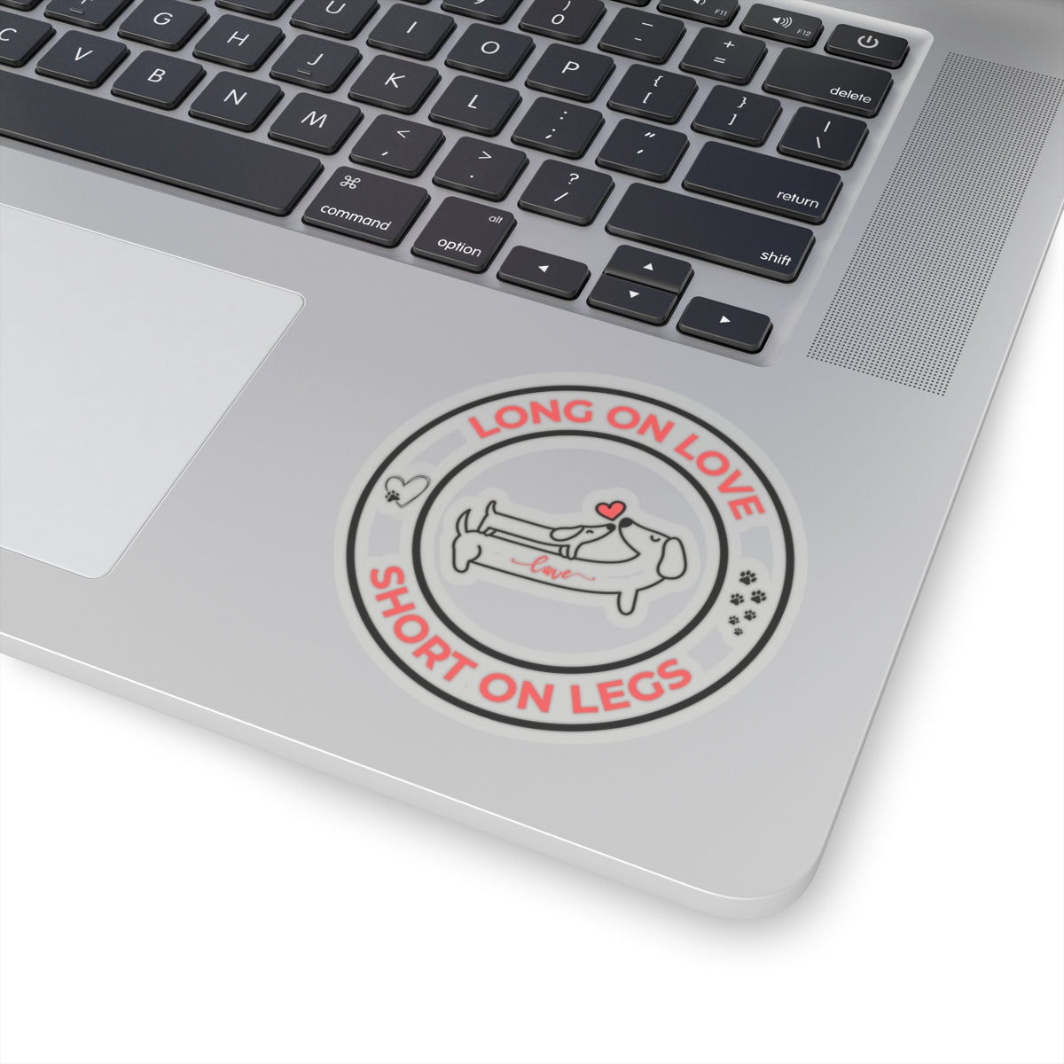 Long On Love Short On Legs Dachshund Sticker - Transparent